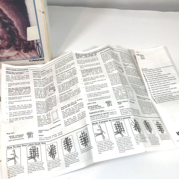 Vintage Latch Hook Rug Kit with Tool JESUS - Picture 11 of 13